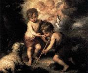Bartolome Esteban Murillo ) Infant Christ Offering a Drink of Water to St John oil